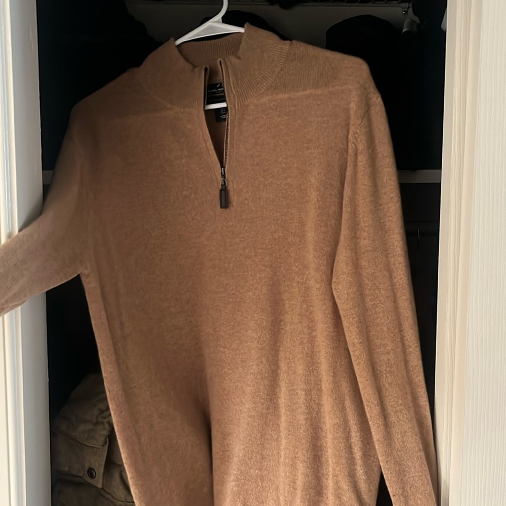 Cashmere quarter zip